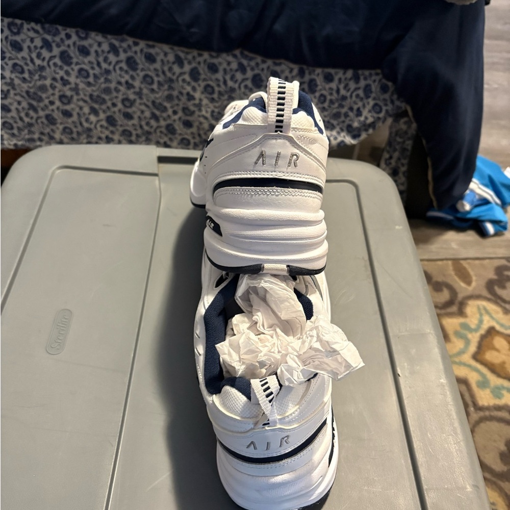 Nike Kids White and Navy Sneakers